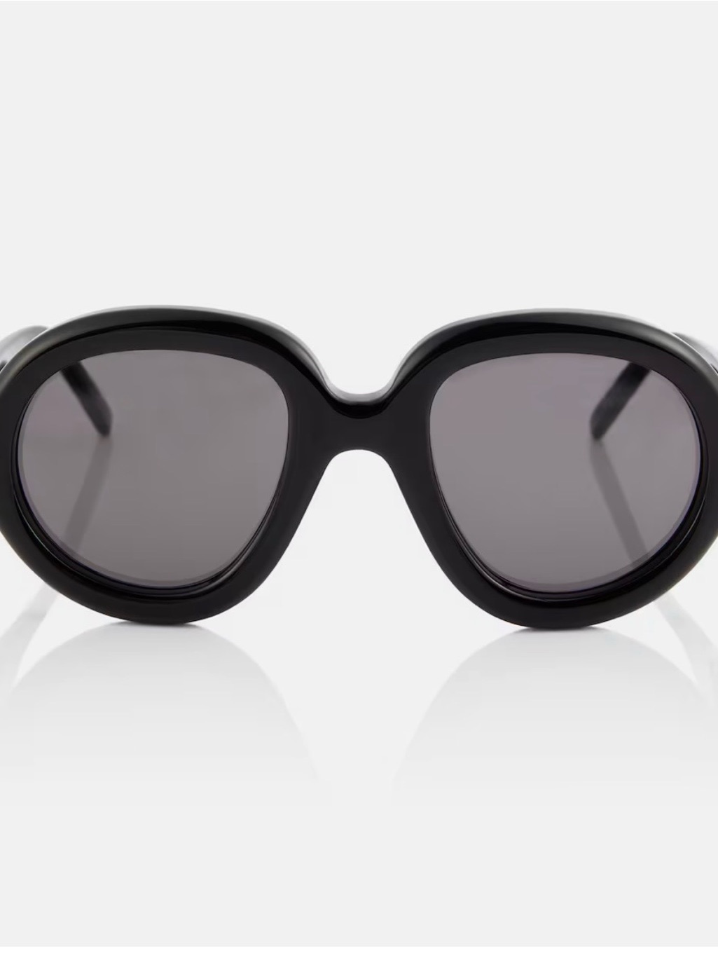 Loewe Black Sunglasses With Gold Script Accent